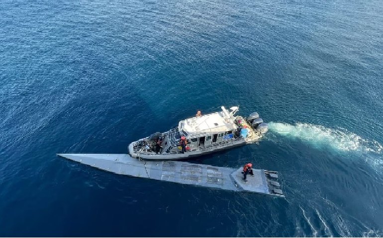Submarino ‘fantasma’ é encontrado na Colômbia com 2,6 toneladas de cocaína e dois corpos