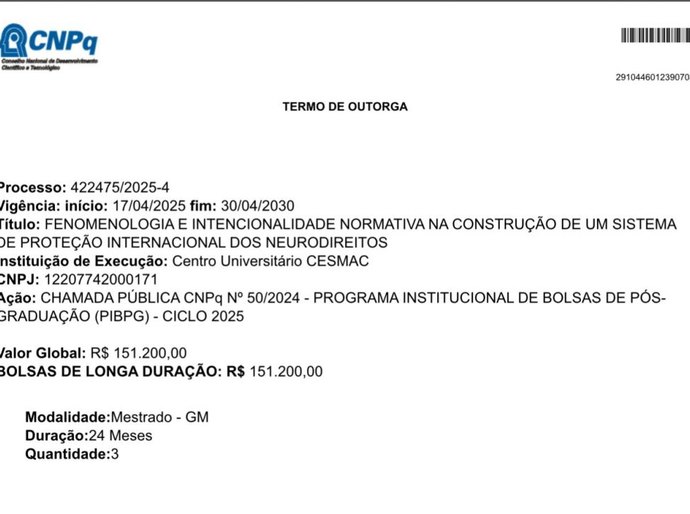 Cesmac conquista bolsas do CNPq para pesquisa pioneira sobre neurodireitos