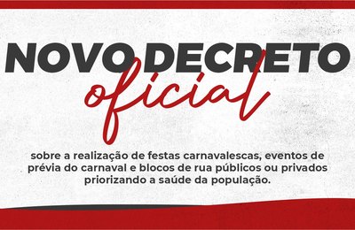 Decreto municipal de Penedo suspende festas públicas e privadas durante o período do Carnaval
