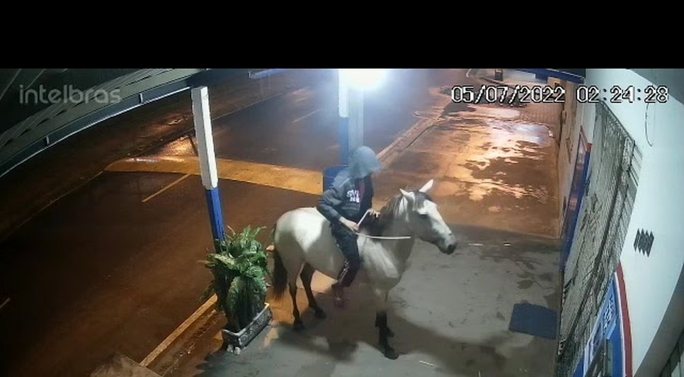 Homem furta lâmpada de mercearia e foge a cavalo em Itabaiana; VÍDEO.jpg