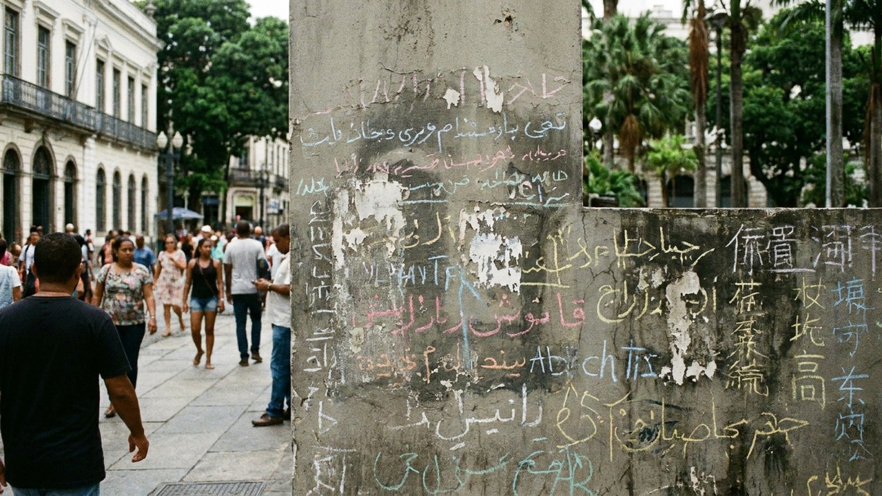 Os misteriosos recados em persa antigo, latim e até chinês nas ruas e fachadas do Rio
