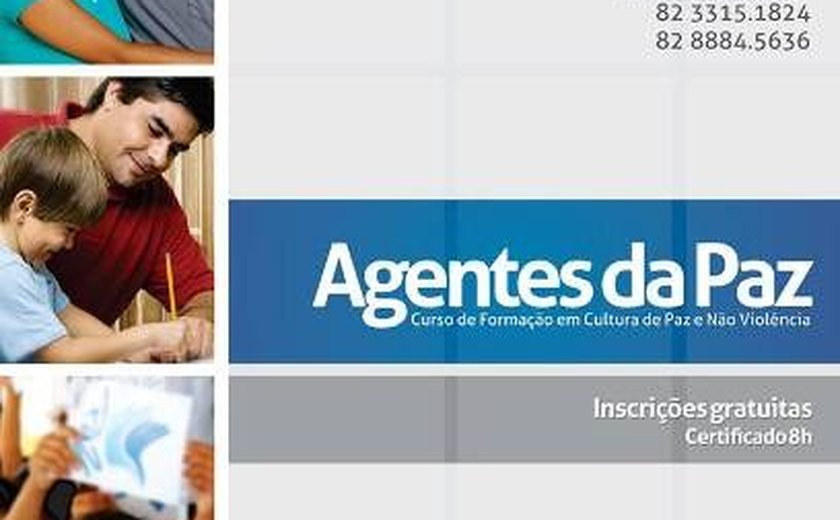 Curso vai oferecer capacitação na formação de Agentes da Paz