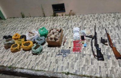 Polícia Militar apreende três armas e 6,5Kg de maconha em Olho D’Água Grande