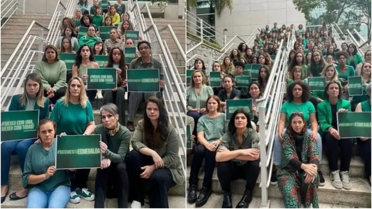 'Movimento Esmeralda': funcionários da Globo protestam contra a emissora