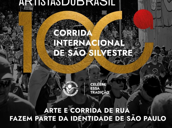 São Silvestre une arte e esporte em edição comemorativa,