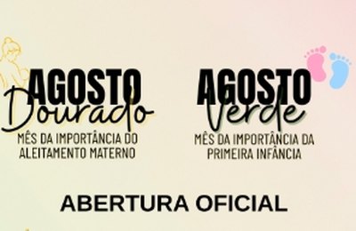 Abertura do Mês do Aleitamento Materno a da Primeira Infância será nesta segunda (4), em Palmeira