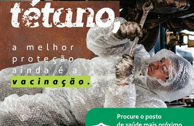 Vacinação em dia é a principal proteção contra o tétano