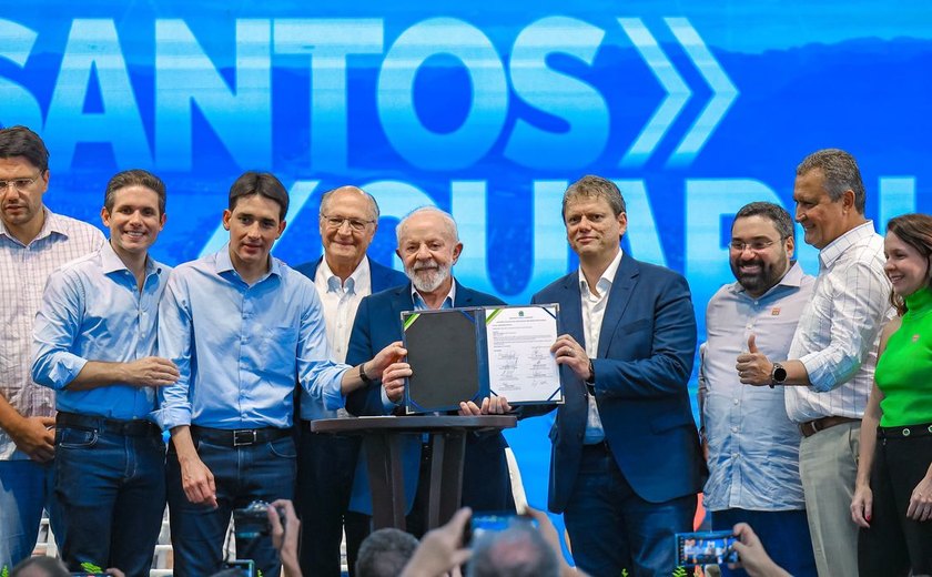 Lula e Tarcísio anunciam edital de construção do túnel Santos-Guarujá