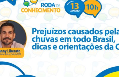 Prejuízos e danos das chuvas no Brasil são apresentadas em live da CNM