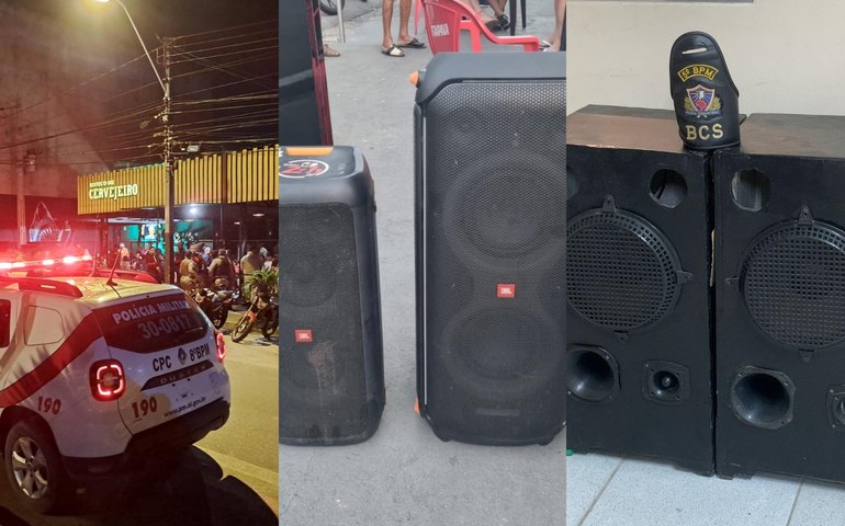 Programa Na Base do Sossego apreende quatro aparelhos sonoros no fim de semana