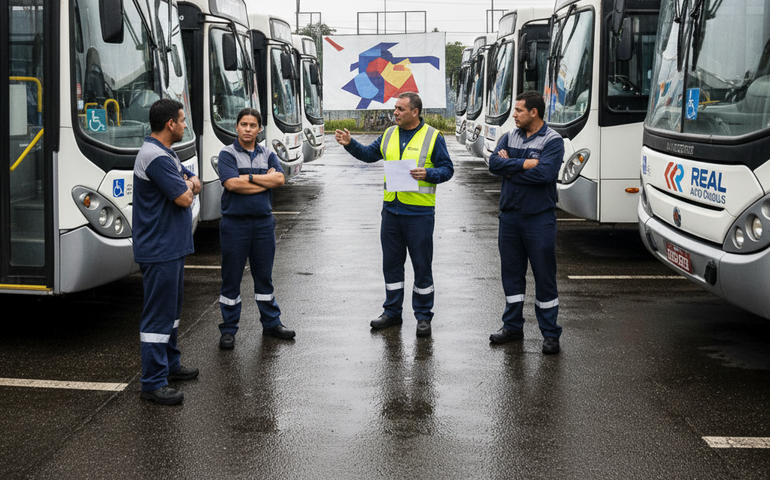 Greve de funcionários da Real Auto Ônibus não deve acabar hoje, diz sindicato
