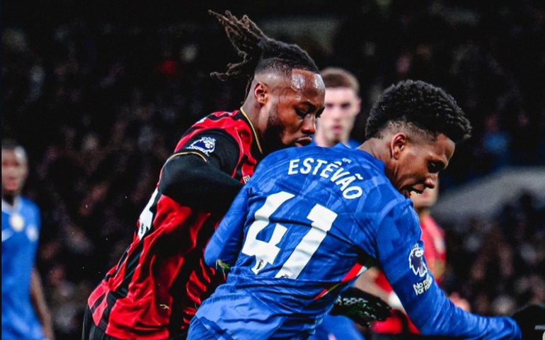 Estêvão sofre pênalti, mas Chelsea empata com o Bournemouth em jogo eletrizante