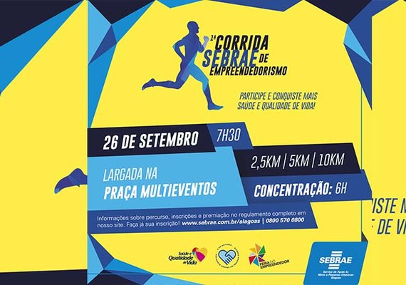 Maceió: I Corrida do Empreendedorismo está com inscrições abertas até 19 de setembro