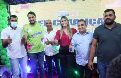 Presidente da Câmara de Santana do Mundaú participa com vereadores de evento do Dia das Crianças 