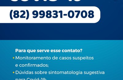 Palmeira divulga novo número para a Central de Atendimento Covid-19