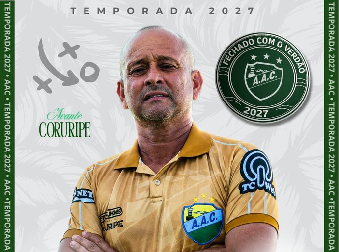 Presidente do Coruripe anuncia Jaelson Marcelino como técnico para a temporada 2027