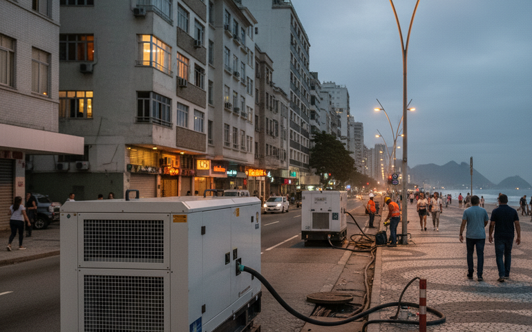 Copacabana e Leme: energia volta, mas com geradores; imóveis com fornecimento irregular devem procurar a Light
