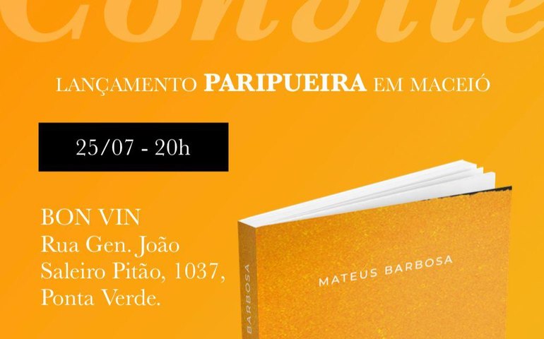 Escritor, roteirista e diretor alagoano Mateus Barbosa lança livro em Maceió