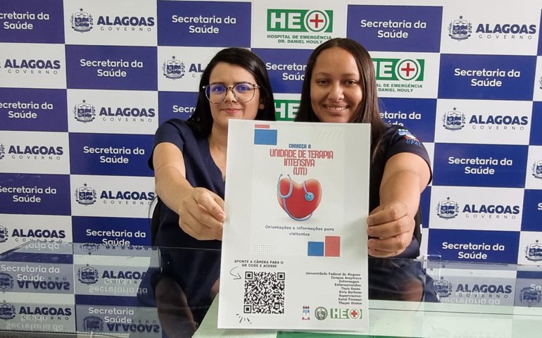 Alunas de enfermagem criam cartilha ilustrada sobre UTI do Hospital de Emergência do Agreste