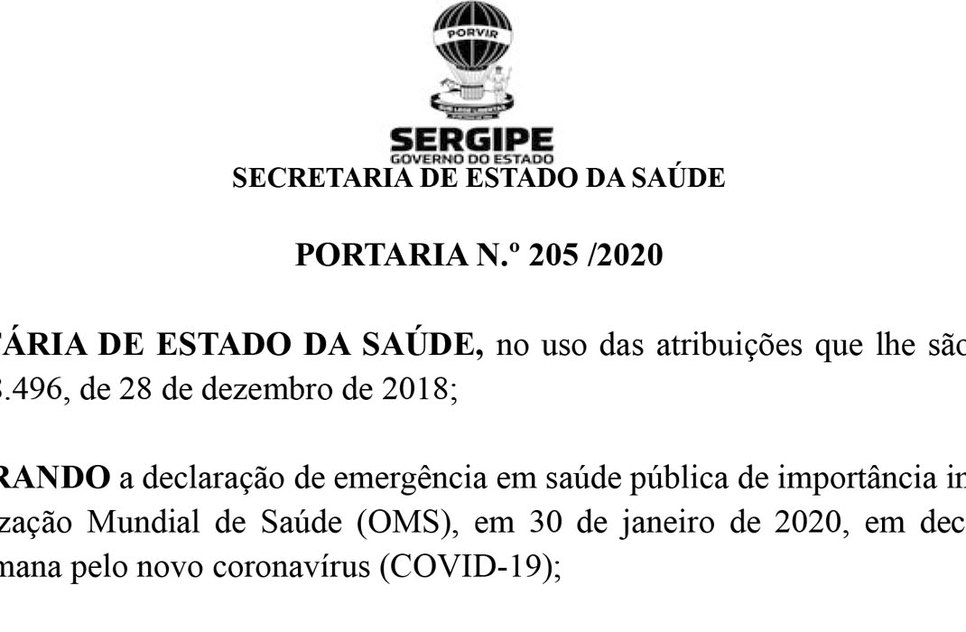 PORTARIA SES CONVENÇÕES