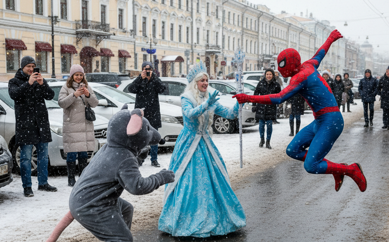 Trio improvável protagoniza confronto inusitado nas ruas de Kazan antes do Ano-Novo