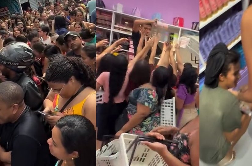Promoção de maquiagem a R$ 10 causa tumulto e destruição no Jacintinho