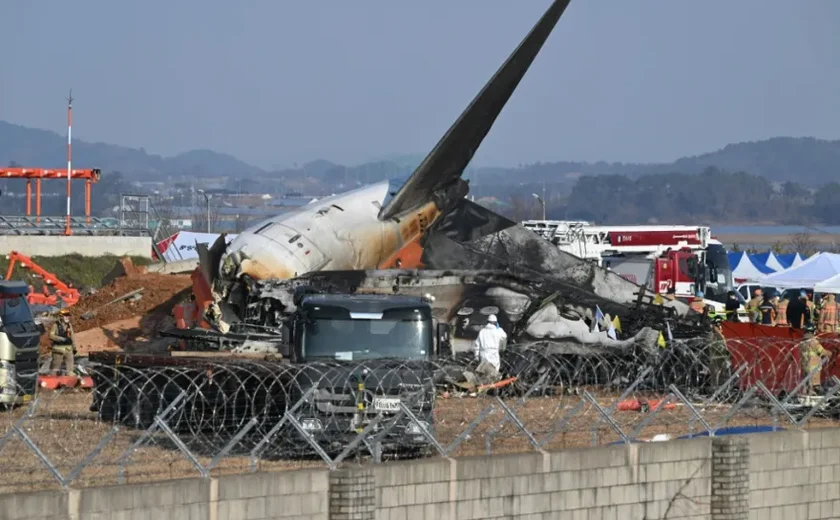 Relatório confirma colisão de pássaros com motor do avião em acidente na Coreia do Sul