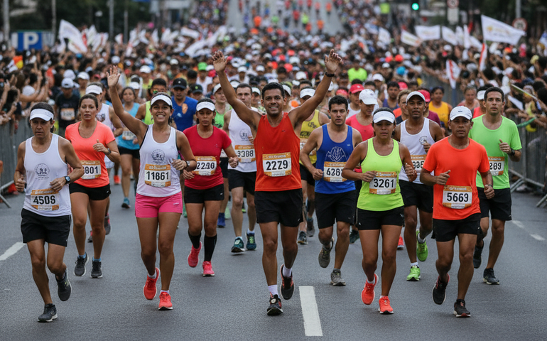 Apaixonados pela corrida encaram o calor, superam o subidão da Brigadeiro e fazem a festa na 100ª São Silvestre
