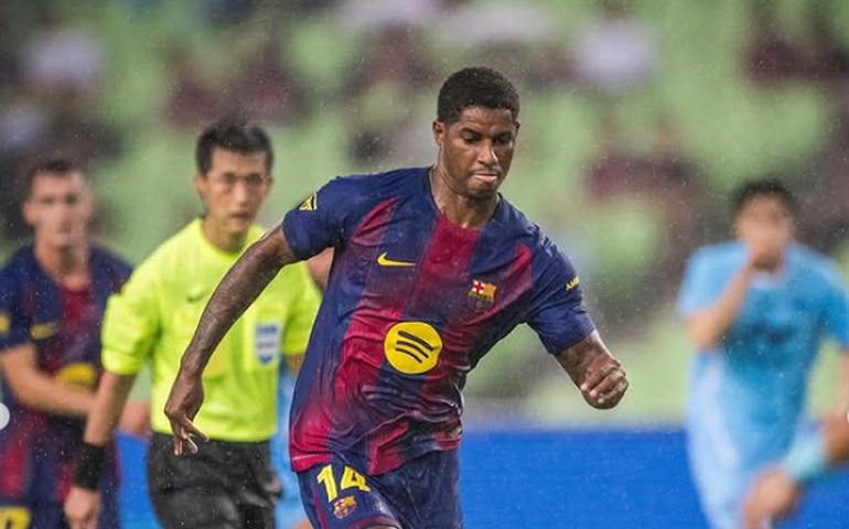 Rashford marca o primeiro pelo Barcelona em goleada sobre o Daegu em Seul