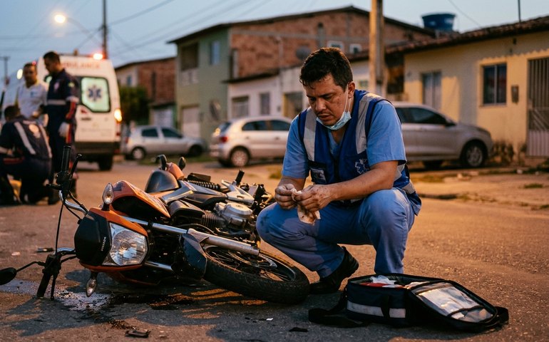 ‘A cada final de semana, a gente acaba enxugando sangue’, diz médico sobre aumento no número de acidentes com motos