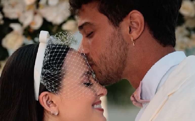 Fãs apontam 'profecia' sobre casamento de Larissa Manoela e detalhe inusitado na gravata de André Luiz Frambach