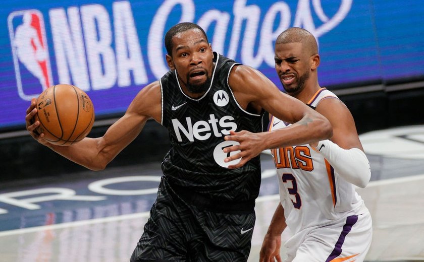 Durant brilha em retorno e Brooklyn Nets vence Phoenix Suns na NBA