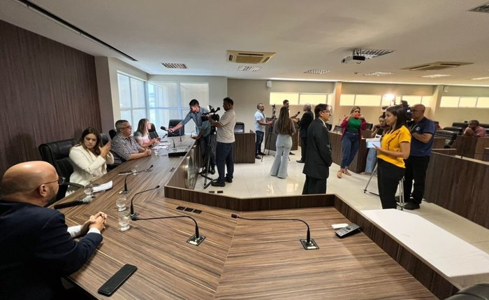 Coletiva sobre o caso da idosa vítima de erro médico no HGE