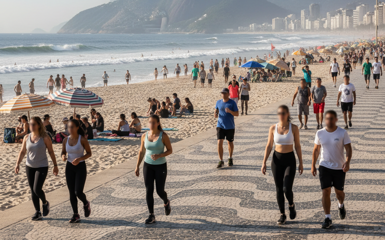 Primeiro dia de verão atrai cariocas e turistas à orla do Rio com clima ameno