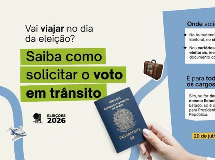 Prazo para solicitar voto em trânsito termina nesta quinta-feira (20)