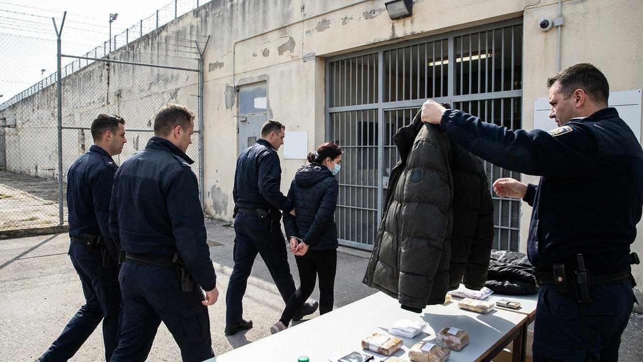 Mulher tenta entrar em presídio com droga na jaqueta e acaba presa