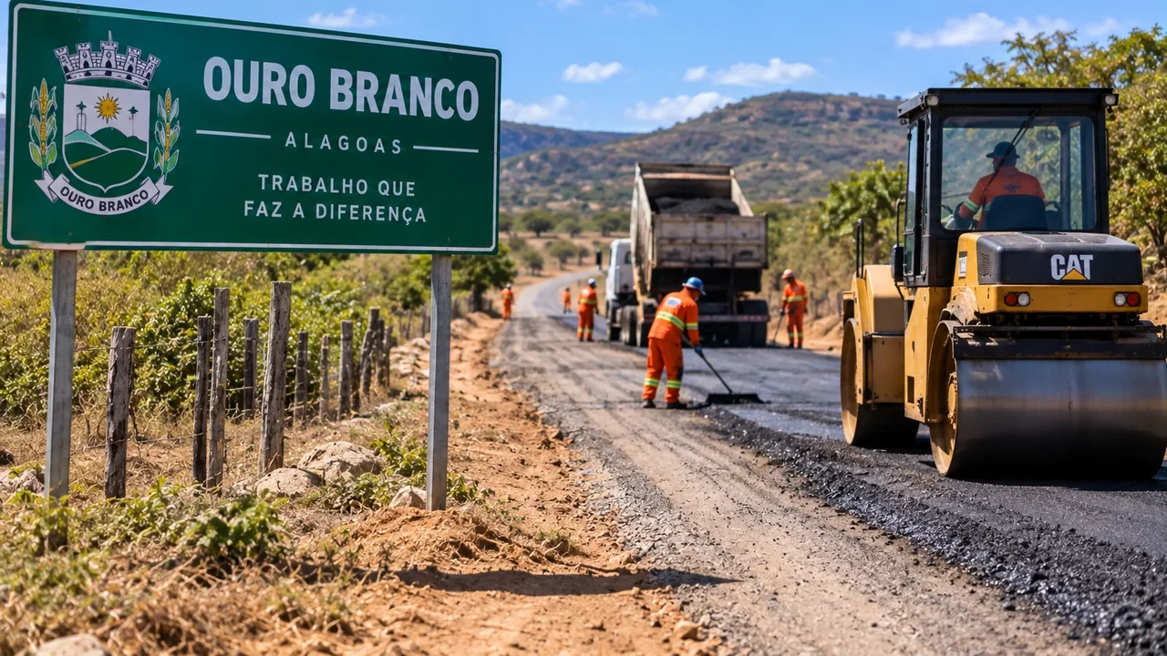 Ouro Branco contrata R$ 2,06 milhões para pavimentar estradas vicinais