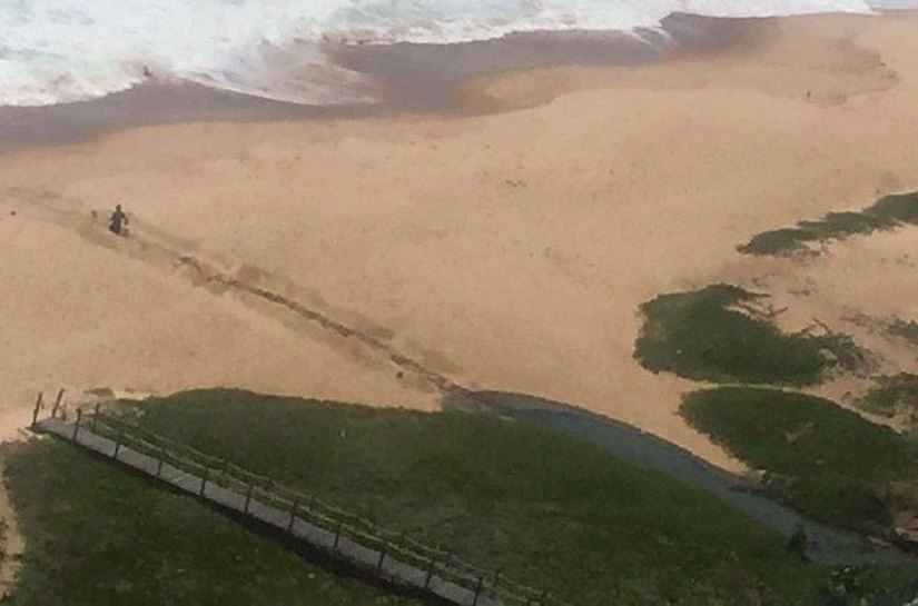 IMA apura emissão de esgoto na praia de Guaxuma, no Litoral Norte