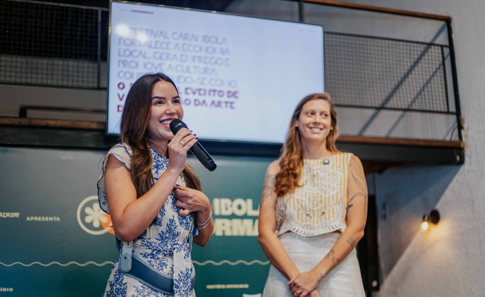 A secretária de Estado do Turismo, Bárbara Braga ao lado da idealizadora e produtora do festival, Lili Buarque A secretária de Estado do Turismo, Bárbara Braga ao lado da idealizadora e produtora do festival, Lili Buarque