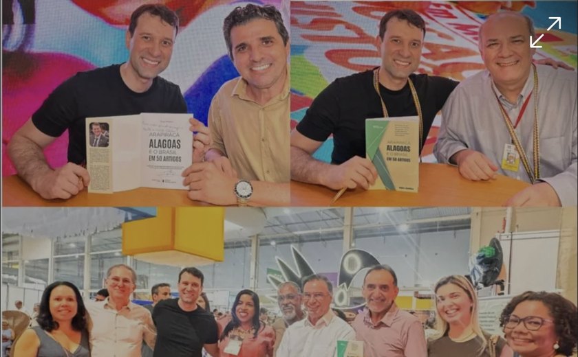 Reitores prestigiam lançamento de livro do deputado Daniel Barbosa durante a Bienal do Livro de Alagoas