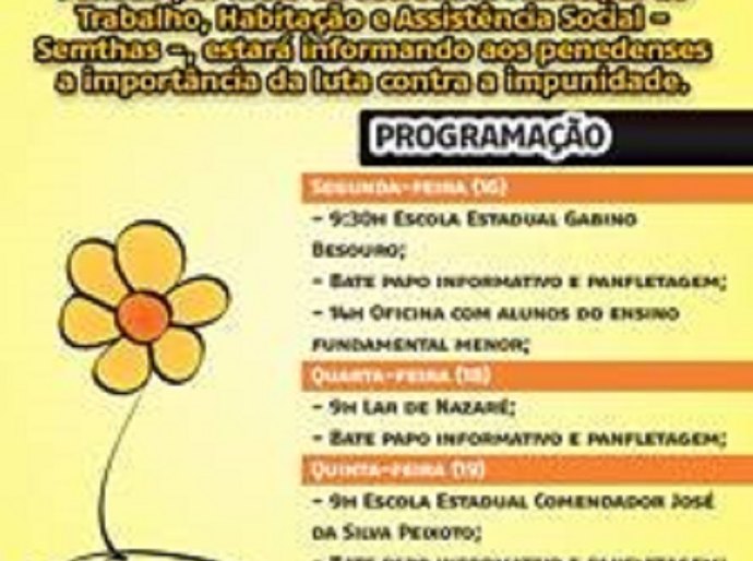 Penedo realiza ações contra o abuso de crianças e adolescentes