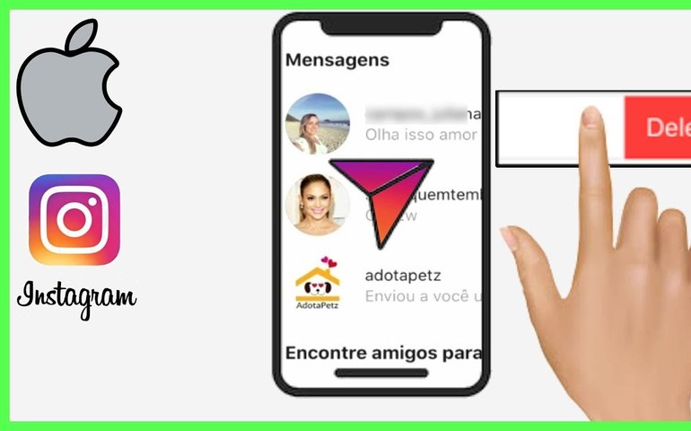 Como apagar mensagem do instagram