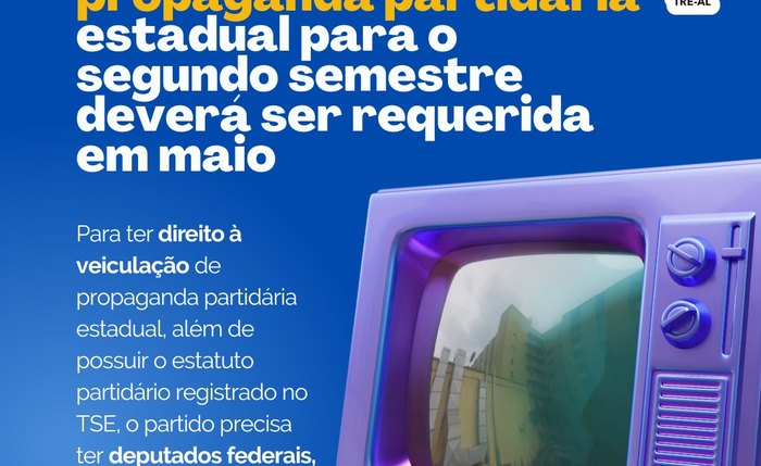 A propaganda partidária estadual tem objetivo de difundir o programa partidário