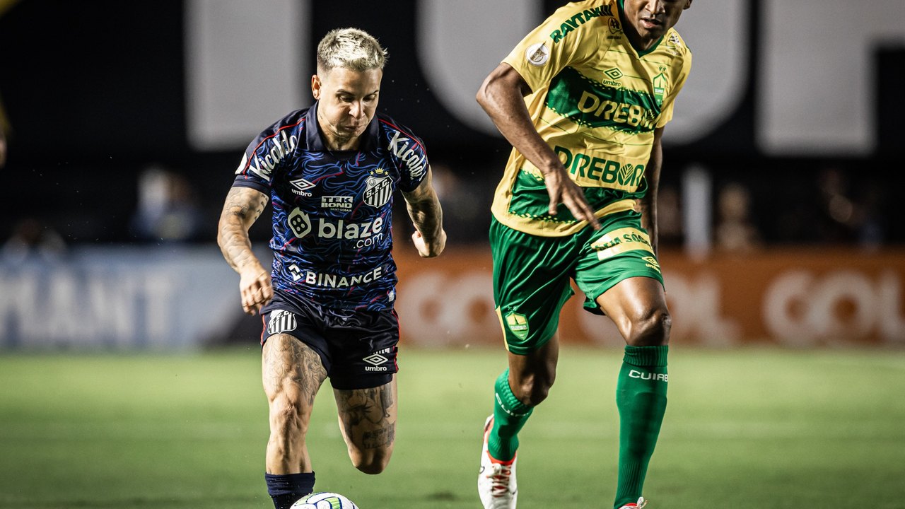 Santos joga mal, empata com o Cuiabá e perde chance de se distanciar da zona de rebaixamento