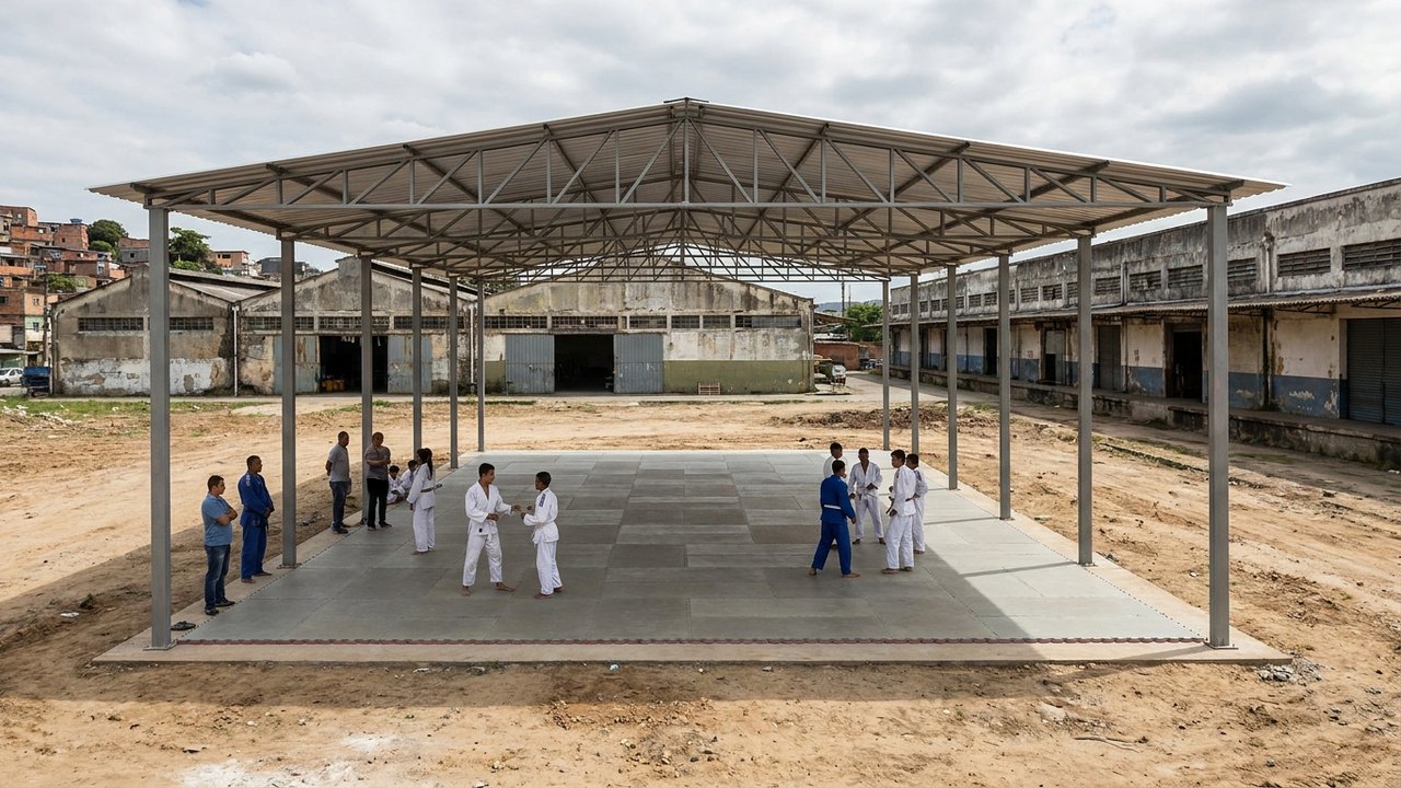 Ceasa-RJ transforma ‘lixão’ em espaço de artes marciais para atender comunidades do entorno; veja antes e depois