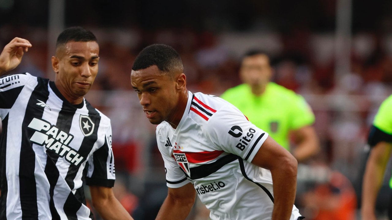 São Paulo põe Lucas Moura e Calleri só no segundo tempo e empata com o Botafogo no Morumbi