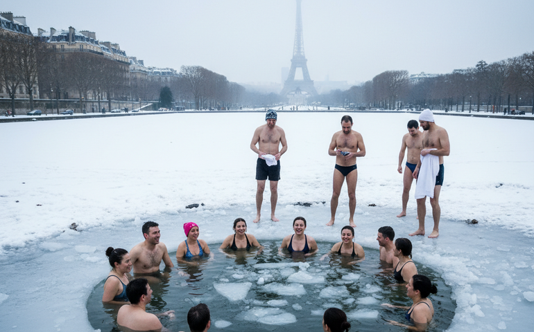 Que tal um spa no gelo de Paris?