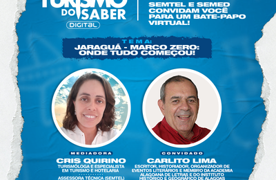 Turismo do Saber digital recebe o escritor e historiador Carlito Lima
