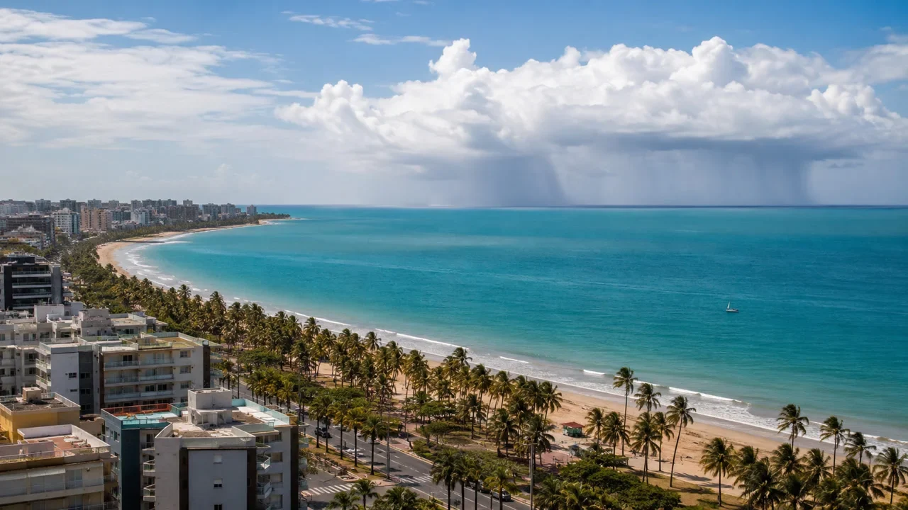 Sol pela manhã dá lugar a pancadas rápidas à tarde em Maceió