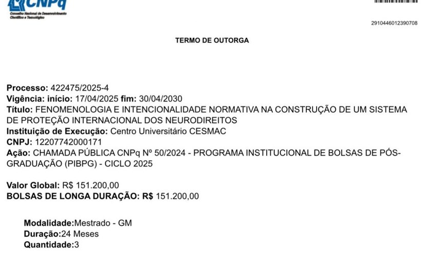 Cesmac conquista bolsas do CNPq para pesquisa pioneira sobre neurodireitos